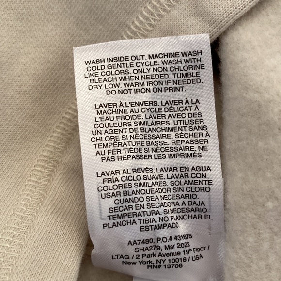 Boys Adidas 14/16 Large Hoodie Oatmeal/Gray - Picture 4 of 6